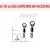 Аксессуары Gurza-Long Q-shaped Swing Snap with Solid Ring  № 4 (5шт/уп) (с кольцом)