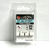Крючки Gurza-treble hooks ST-36 SPORT BC № 12 (3шт/уп)