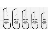 Крючки Gurza-WORM Swim Bait Hook № 4/0 (4шт/уп) (с фиксаторной пружинкой)
