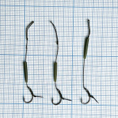 Поводок c крючком Gurza-METHOD Hair Rig TSUYOSHI HOOK BAIT SPIKE №4 90mm/25LB 3шт.x5