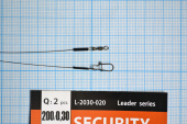  Поводок с застежкой Gurza-SECURITY STEEL 1X7 L 200/0,30mm (2шт/уп) Test 11kg