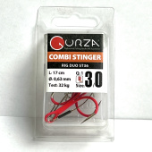 Стингеры Gurza-COMBI STINGER RIG DUO ST-36 № 3/0 Ruv (1шт/уп) L 17 Ø 0,63 test 32 kg 