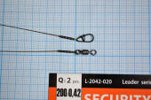  Поводок с застежкой Gurza-SECURITY STEEL 1X7 L 200/0,42mm (2шт/уп) (Test 20kg)