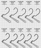 Крючки Gurza-WORM 101 LE JR HOOK № 1/0+12g (3шт/уп)