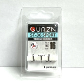 Крючки Gurza-treble hooks ST-36 SPORT BC № 16 (3шт/уп)