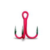 Крючки Gurza-Round treble hook ST-36 UV RED №.8 BC (25шт/уп)