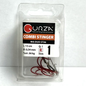 Стингеры Gurza-COMBI STINGER RIG DUO ST-36 №1 Red (1шт/уп)