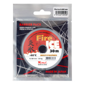 Леска Momoi Fire Ice 0,085 мм, 0,9 кг, 30 м, красная, Barrier Pack (уп.14 шт)
