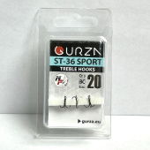 Крючки Gurza-treble hooks ST-36 SPORT BC № 20 (3шт/уп)