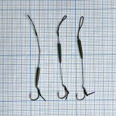 Поводок c крючком Gurza-METHOD Hair Rig AYA HOOK BAIT SPIKE №4 90mm/25LB 3шт.x5