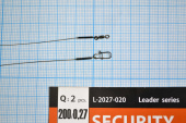  Поводок с застежкой Gurza-SECURITY STEEL 1X7 L 200/0,27mm (2шт/уп) (Test 9kg)