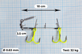 Стингеры Gurza-LOWER STINGER RIG ST-36 № 3/0 CHuv (1шт/уп)