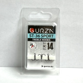 Крючки Gurza-treble hooks ST-36 SPORT BC № 14 (3шт/уп)