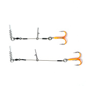 Стингеры Gurza-LEADER STINGER RIG ST-36 № 2/0 ORuv (2шт/уп) (L=12 и 15 сm) Ø 0,63 mm test 32 kg 