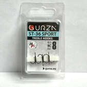 Крючки Gurza-treble hooks ST-36 SPORT BC № 8 (3шт/уп)