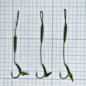 Поводок c крючком Gurza-METHOD Hair Rig TSUYOSHI HOOK BOILIE SCREW №2 90mm/35LB 3шт.x5