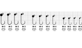 Крючки Gurza-TROUT J5 BL TUNGSTEN BEADS BK № 2 (4шт/уп) (0,40g)